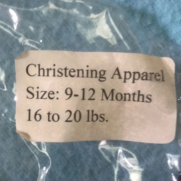 NEW CHRISTENING APPAREL attached paisley vest & tie size 9-12 month 16 to 20 lbs - Picture 9 of 16